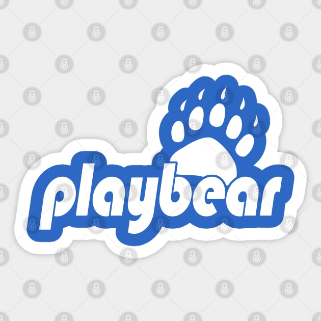 PLAYBEAR by WOOF SHIRT (White Text) Sticker by WOOFSHIRT